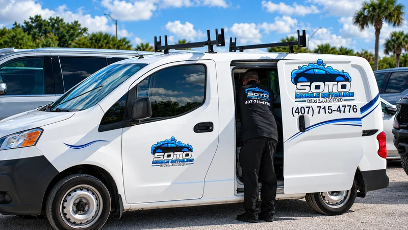 Everyday Shine · Maintenance Car Detailing in Orlando · the Soto mobile detailing van at the customer's driveway